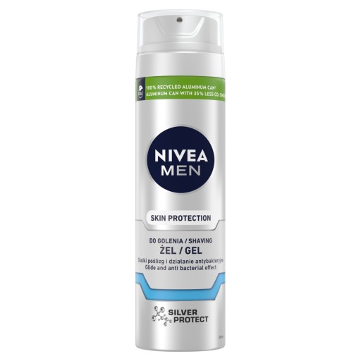 Nivea Men Skin Protection Silver Protect gél na holenie 200 ml