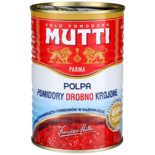 Mutti paradajková dužina Talianske paradajky v kúskoch bez šupky 400 g