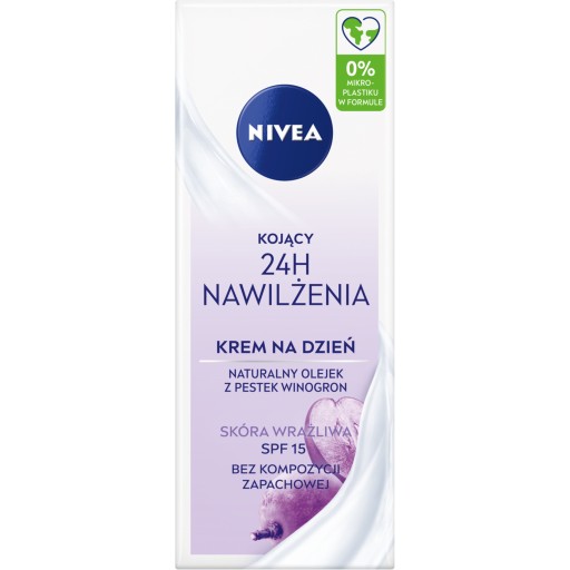 NIVEA 24H MOISTURIZING Upokojujúci krém pre citlivú pleť - s filtrom SPF15 50ml
