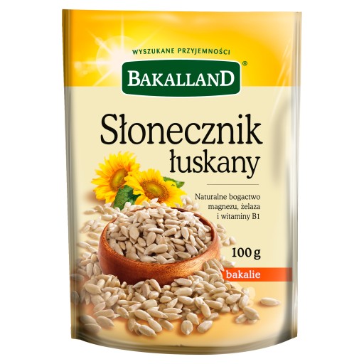BAKALLAND Slnečnicové semienka na konzumáciu lúpané 100 g