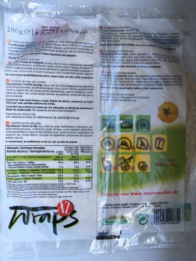 BENUS Mestermacher XL pšeničná tortilla 280 g