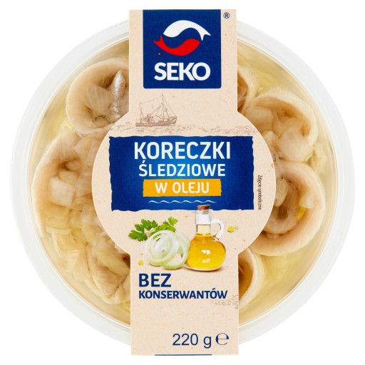 Sleďové zátky v oleji 220g seko