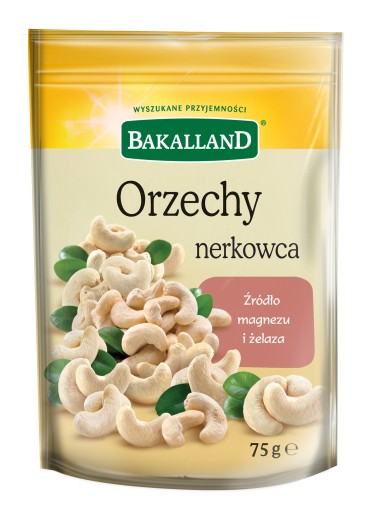 BAKALLAND Kešu orechy lúpané, 75 g