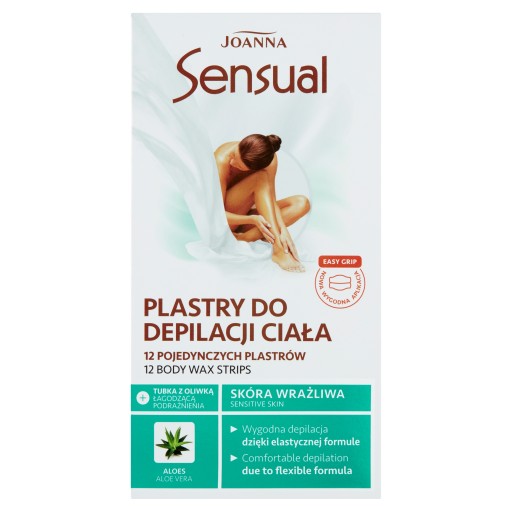 Joanna Sensual Aloe telové depilačné pásiky 1 balenie (12 ks)