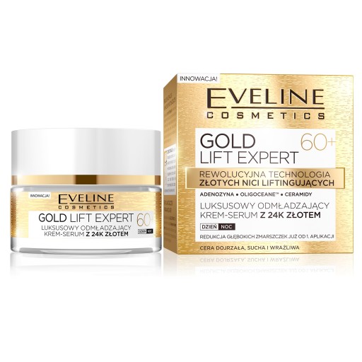 Krém-sérum Eveline Cosmetics Gold Lift Expert 24K