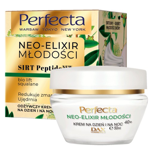 KRÉM NA TVÁR ELIXÍR MLÁDEŽE S LIFTINGOVÝMI PEPTIDMI PERFECTA 40+