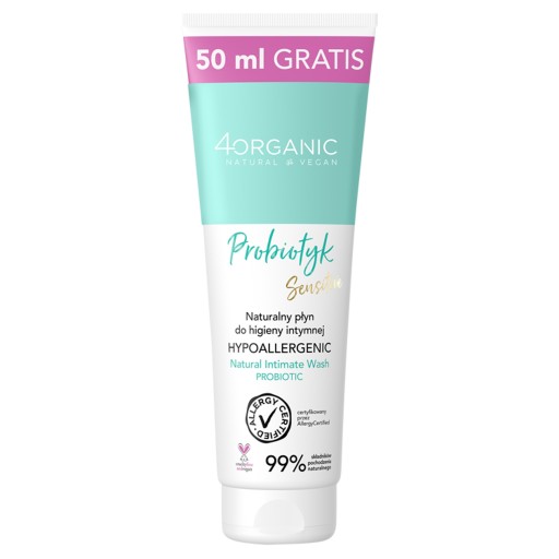 4organický prírodný prípravok na intímnu hygienu Probiotikum 250ml