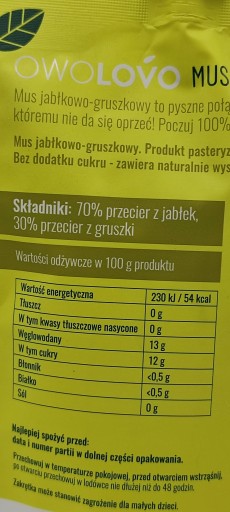 Owolovo hrušková pena 200 g