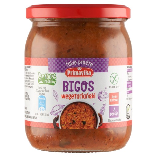 Vegetariánsky bigos BEZSKLENENÝ 480 g