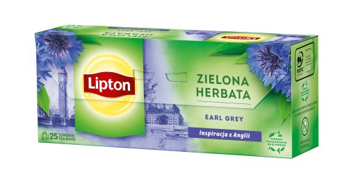 LIPTON zelený čaj EARL GREY 25 VRECOV