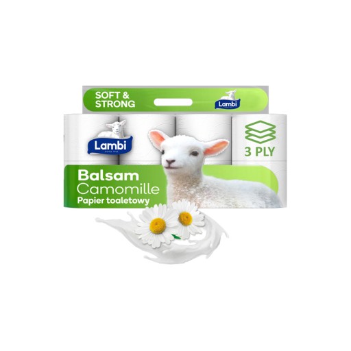 LAMBI Toaletný papier Balzam CHAMOMILE 8 roliek