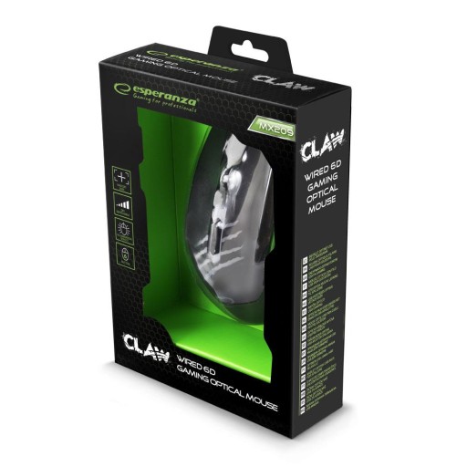 KÁBLOVÁ MYŠ GAMING LED 6D OPT. USB CLAW