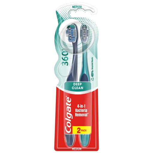 COLGATE BRUSH 360 DEEP CLEAN DUOPAK STRED