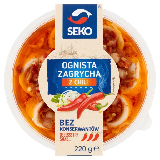 Ohnivý snack s chilli 220g seko