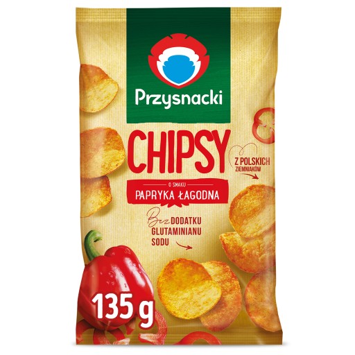 Przysnacki Chips, jemná paprika, 135 g