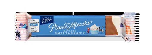 Ptasie Mleczko Krémová tyčinka v mliečnej čokoláde E. Wedel 26g