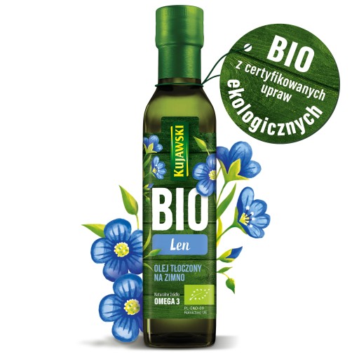 Kujawski bio ľanový olej lisovaný za studena 250 ml