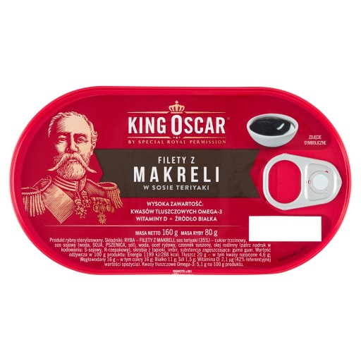 Filety z makrely v omáčke Teriyaki 160g King Oscar