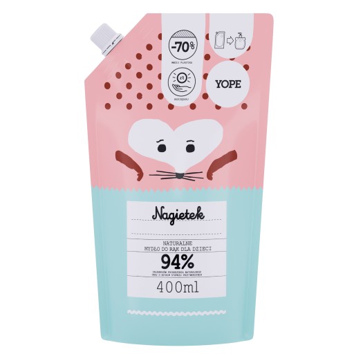 YOPE Náplňové mydlá na ruky pre deti Nechtík 400ml