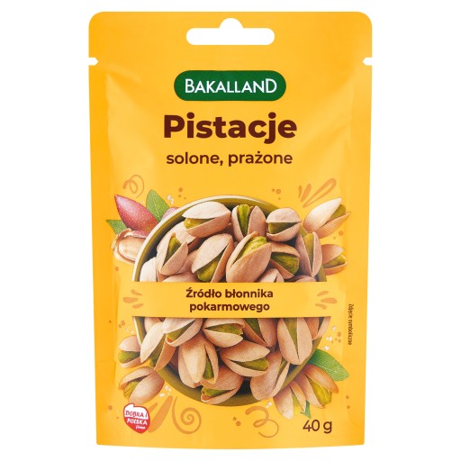 BAKALLAND Pražené, solené, nelúpané pistácie 40G