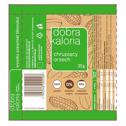 Arašidová datľová tyčinka bez cukru Good Calorie