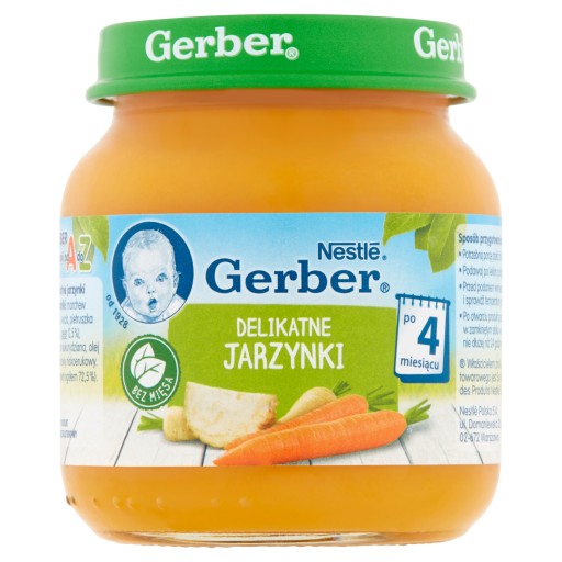 Gerber jemná zelenina po 4. mesiaci