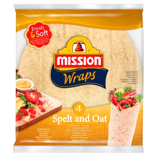 Špaldové a ovsené tortilly Mission Wraps 245g