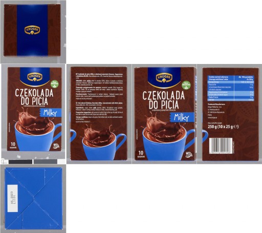 1x 250g KRUGER Mliečna čokoláda na pitie