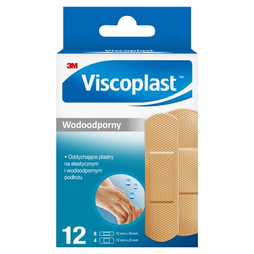 Náplasti Viscoplast, vodotesná sada, 12 kusov