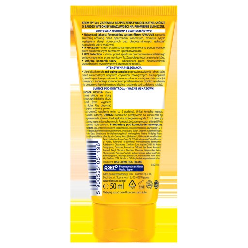 Dax Opaľovací krém 50 SPF 50 ml