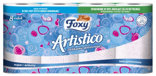 Voňavý toaletný papier Foxy Artistico 8 ks.
