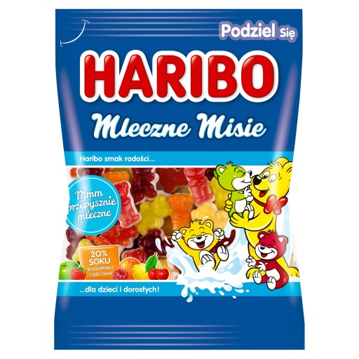 HARIBO Mliečny medvedík ovocné želé fazuľky s penou 160g