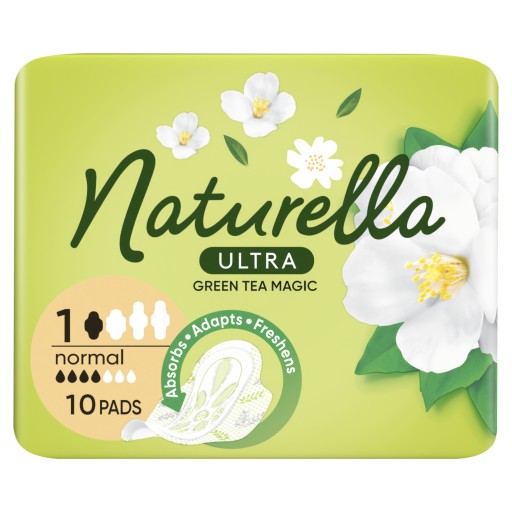 NATURELLA ULTRA NORMÁLNY ZELENÝ ČAJ SANITÁRNE NOSIKY S KRÍDLAMI 10 KS