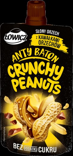 ŁOWICZ ANTYBATON pena CRUNCHY ARACHY SLANÉ ORECHOVÉ arašidové maslo 100g