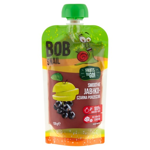 Bob Slimák Slimák Bob Mousse Smoothie jablko čierna ríbezľa 120g