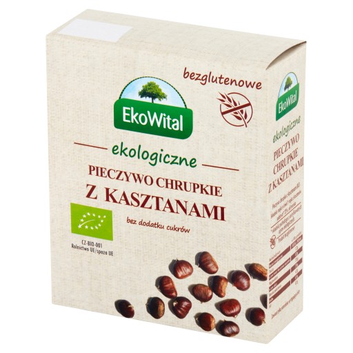EkoWital Gaštanový chrumkavý CHLIEB, BEZLEPKOVÝ, BIO 100g