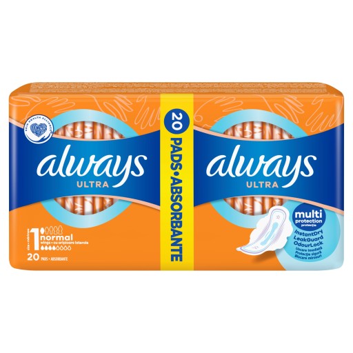 Vždy ultra 1 hygienické vložky s krídelkami 20 ks.