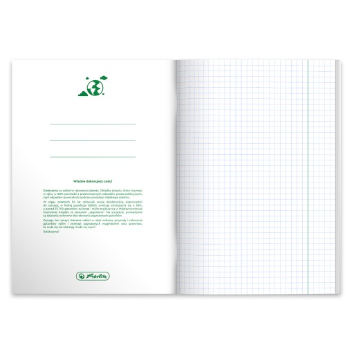 Herlitz ECO A5 mriežkovaný počítačový zošit, 60 listov