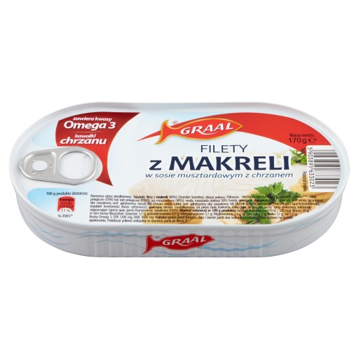 GRAAL Filety z makrely v horčicovej omáčke s chrenom 2x 170g