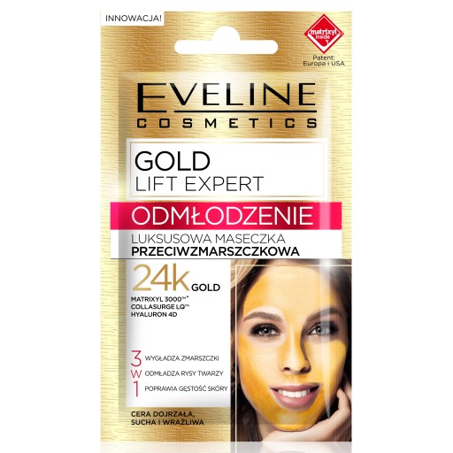 Eveline Gold Lift Expert omladzujúca maska proti vráskam 7ml