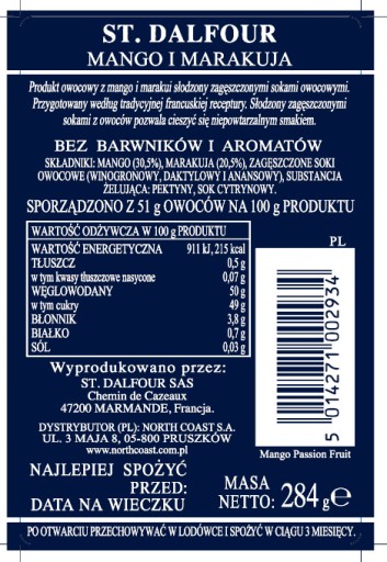 St. Dalfour Fruit Rhapsody Mango a mučenka 284 g