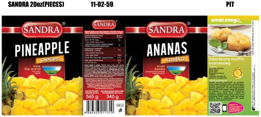 Kocka Sandra Ananas 580 ml