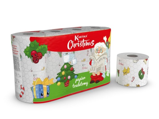VIANOČNÝ TOALETNÝ PAPIER Kartika Christmas 8 VALCOV