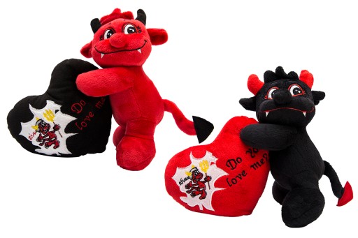 Čert so srdcom červený 20 cm VALENTÍN 56114