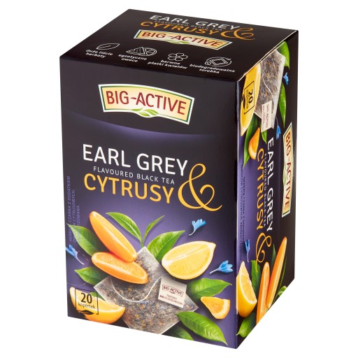 BIG-ACTIVE Earl Grey Tea Citrus 20 tb (obálka)