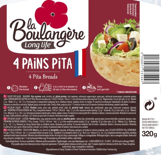 Pita chlieb La Boulangere Denis Food 320g