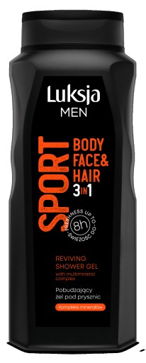 Luksja Men Sport Stimulačný sprchový gél 3v1 500 ml