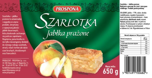 Prospona Pečený jablkový koláč 650G