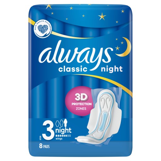 VŽDY KLASICKÉ NOČNÉ VLOŽKY S KRÍDLAMI 8 KS.