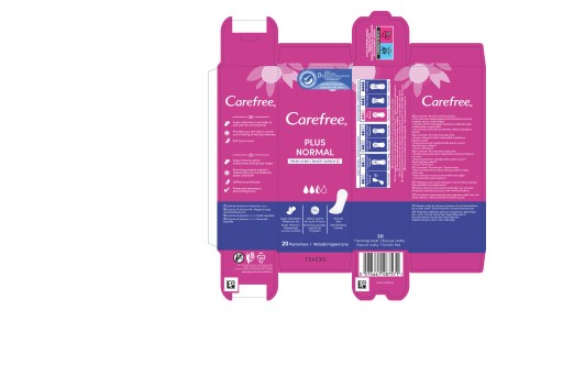 CAREFREE Plus Normal hygienické vložky svieža vôňa 20 ks
